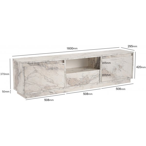 Vanguard TV-stativ - Hvit marmor Vanguard TV-stativ - Hvit marmor