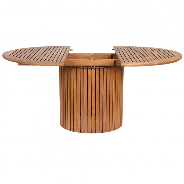 Salt teakbord rundt uttrekkbart 115 + 40 cm