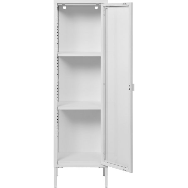 Brisbane glassskap 40x35x140 cm - Hvit