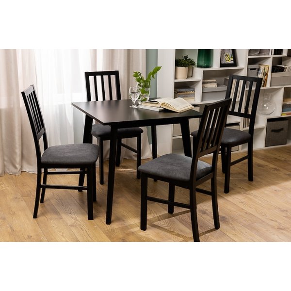 Asti spisebord 80 x 80 cm - Sort