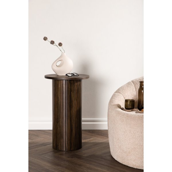 Bianca sidebord 40 cm - Semsket skinn