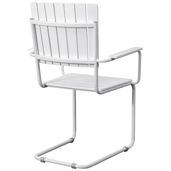 Holmö utendørs spisestuestol med armlener hvit Holmö utendørs spisestuestol med armlener hvit