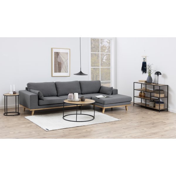 Seaford sidebord Ø40 cm - Eik/svart Seaford sidebord Ø40 cm - Eik/svart