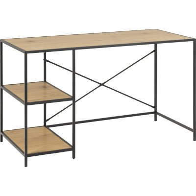 Seaford skrivebord 130 cm - Eik/svart