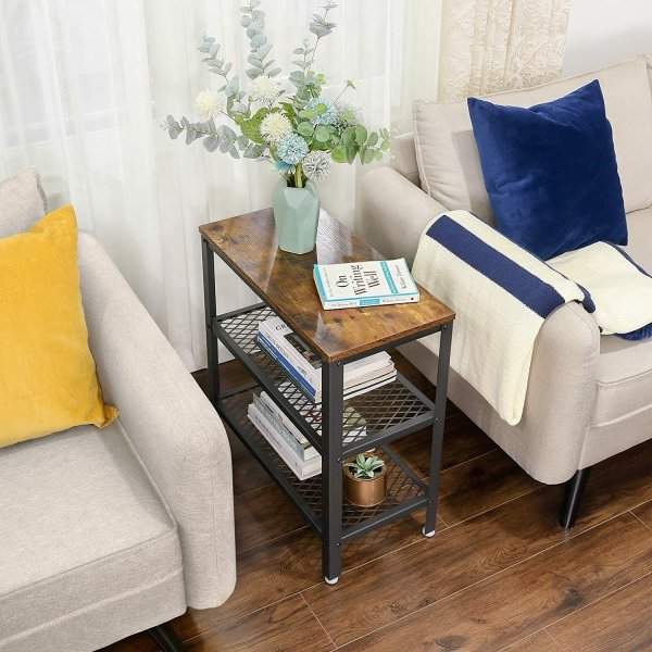 Lasse sidebord 60 x 30 cm - Brun/svart