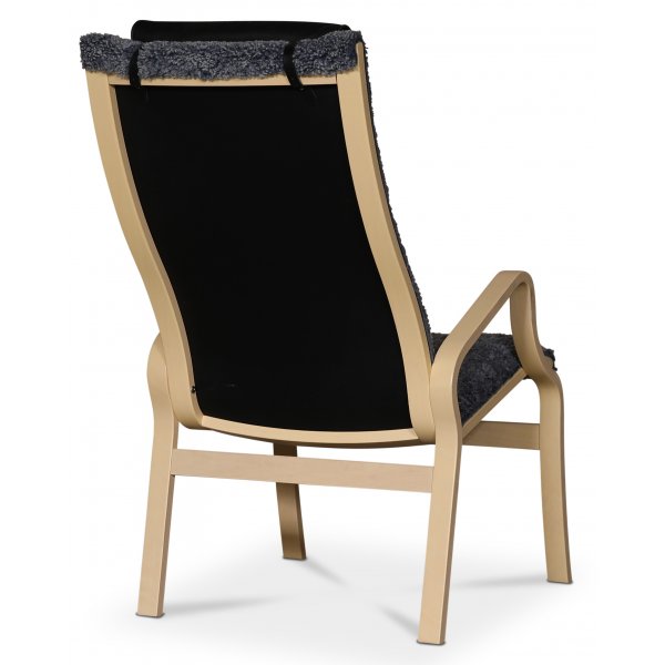 Bern lenestol i grått saueskinn - Whitewash bok Bern lenestol i grått saueskinn - Whitewash bok