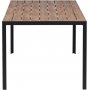 Spisegruppe: 6 stoler og spisebord 205 x 90 cm svart/naturfarget - Copacabana