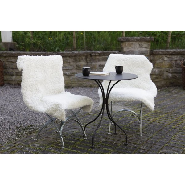 Curly f�reskinn - 95x55 cm - Hvit