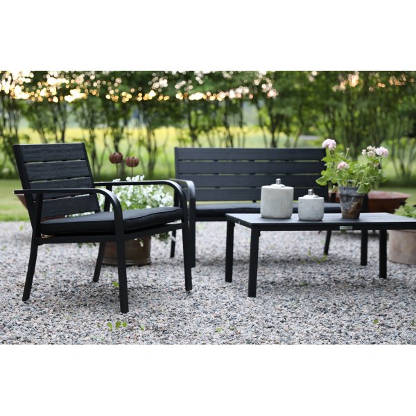 Alesund Sofagruppe med bord (2+1+1+bord) - Svart Alesund Sofagruppe med bord (2+1+1+bord) - Svart
