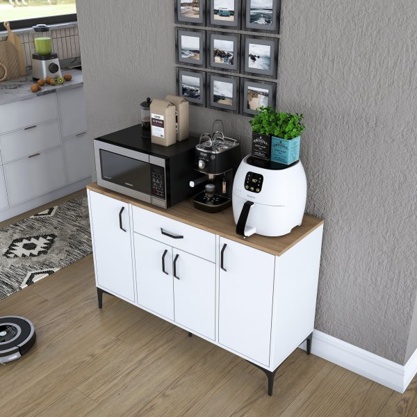 Jericho skjenk 136 - Hvit/valnøtt Jericho skjenk 136 - Hvit/valnøtt