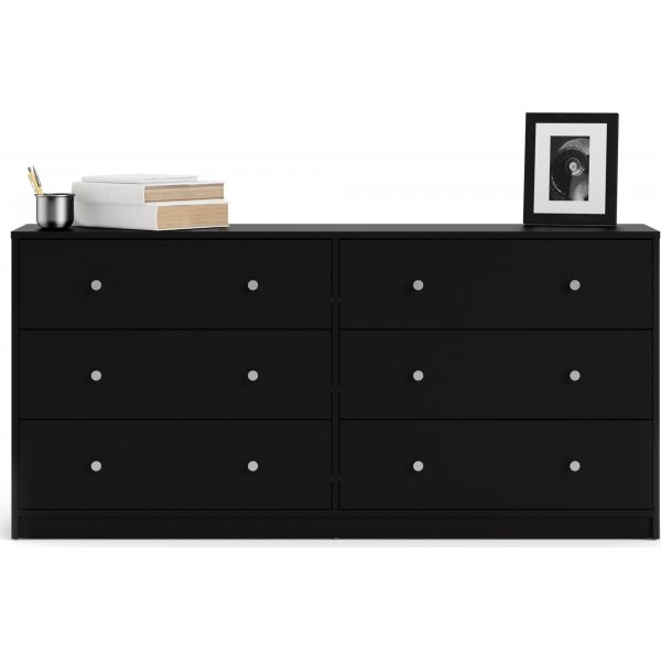 mai sort kommode med 6 skuffer + Mbelftter