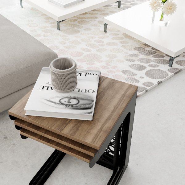 Hare settbord - Svart/valnøtt Hare settbord - Svart/valnøtt