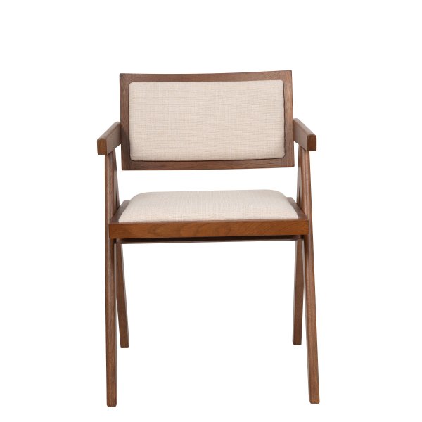 Olmo spisebord Ø90 cm i valnøtt/svart med 2 Sara lenestoler i valnøtt og lin Olmo spisebord Ø90 cm i valnøtt/svart med 2 Sara lenestoler i valnøtt og lin