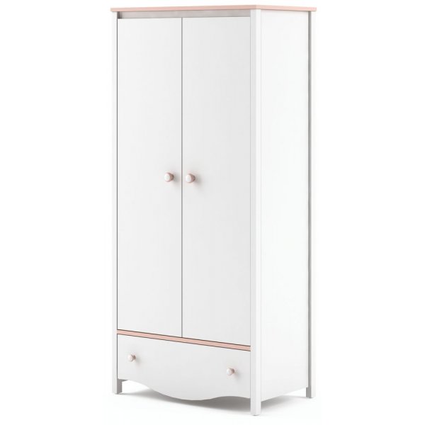 Lettitia garderobe - Hvit/rosa
