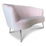 Snckan 2-seter sofa - Rosa flyel / Krom