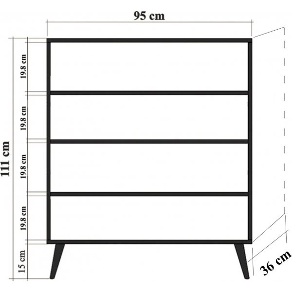 Multilux skap - Sonoma eik Multilux skap - Sonoma eik