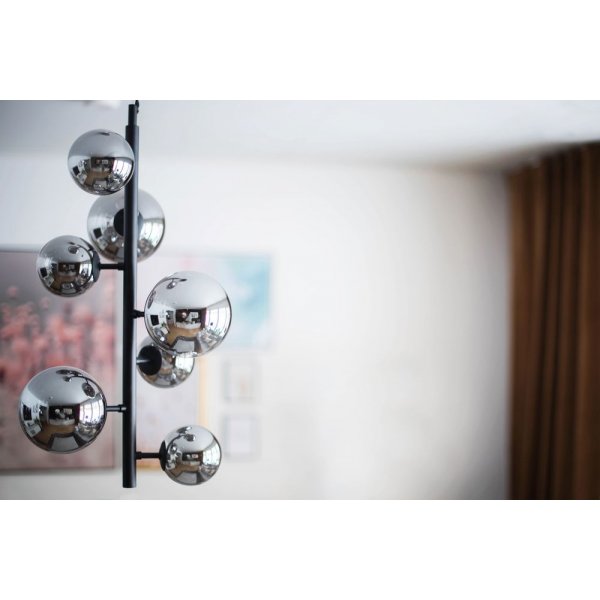 Taklampe Molekyl - Svart / røykgrå Taklampe Molekyl - Svart / røykgrå