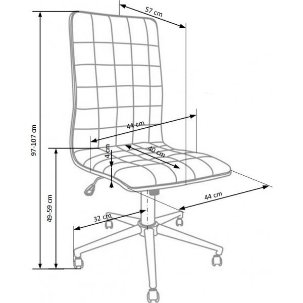 Joselyn skrivebordsstol - hvit