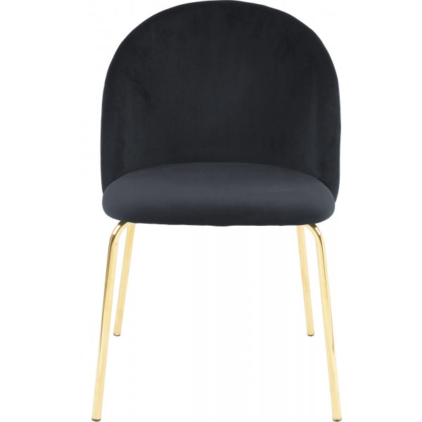 Art velvet stol - Svart / Messing Art velvet stol - Svart / Messing