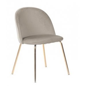 Giovani velvet stol - Grbeige/Messing