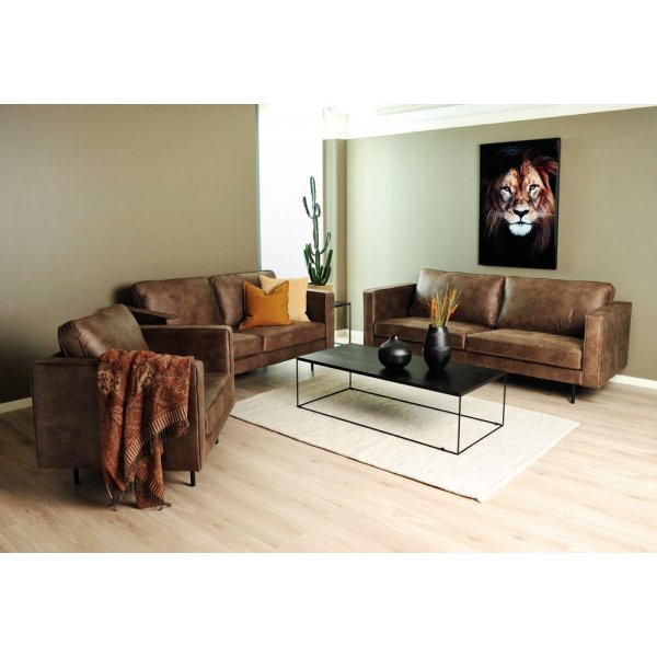 Balbus 3-seter sofa - Mørkbrun Balbus 3-seter sofa - Mørkbrun