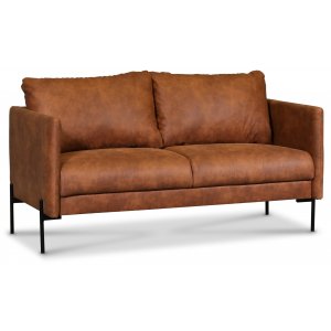 Kingsley 2,5-seter sofa - Cognac (økolær) + Rensing av tepper og tekstiler