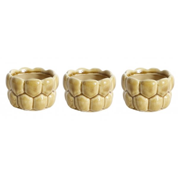 Big Bouble lyslykt 3-pakk - Gul (blank) Big Bouble lyslykt 3-pakk - Gul (blank)