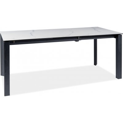 Metropol spisebord, 120-180 cm - Svart/hvit