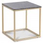 Accent stuebord 50 - Gr marmor / Matt messing