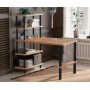 Nano skrivebord 120x70 cm - Sort/furu