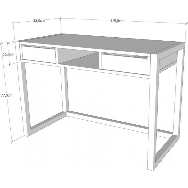 Origin skrivebord - Furu/svart