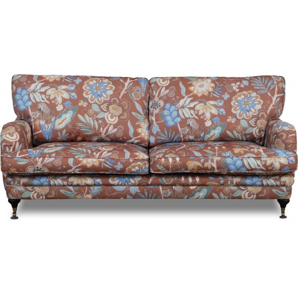 Howard Spirit 3-seters i blomsterstoff - Eden Parrot Terracotta