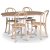 Fitchburg spisegruppe; Ovalt spisebord 106-141 cm - Hvit / Oljet eik med 4 stk Danderyd No.18 spisestoler whitewash