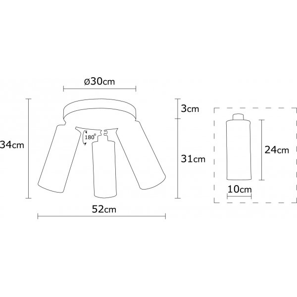 Amason taklampe N-987 - Sort/gull Amason taklampe N-987 - Sort/gull