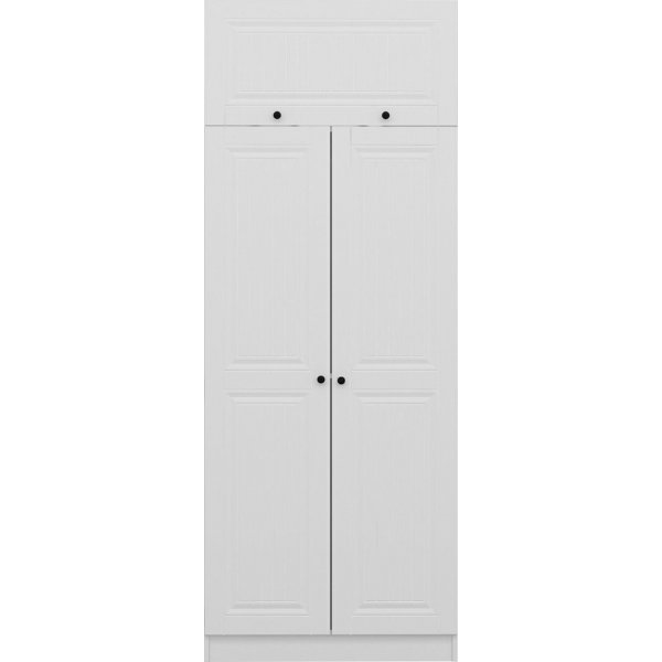 Capeto garderobe med overskap, 90 cm - Hvit Capeto garderobe med overskap, 90 cm - Hvit