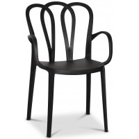 Thornet spisestol stabelbar - Svart (Plast)