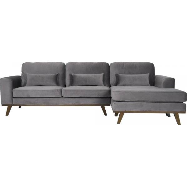 Ranger divansofa høyre - Muldvarpfarget fløyel + Flekkfjerner for møbler Ranger divansofa høyre - Muldvarpfarget fløyel + Flekkfjerner for møbler