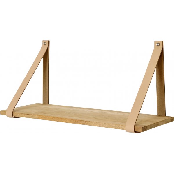 Frikk vegghylle 60 cm - Hvitpigmentert eik