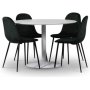 Seat spisegruppe, rundt spisebord med 4 stk Carisma flyelsstoler - Hvit/Grnn