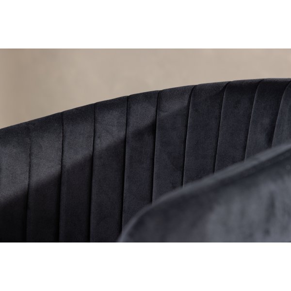 Selma spisestuestol - Sort flyel