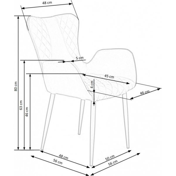 Cadeira spisestuestol 427 - Grå Cadeira spisestuestol 427 - Grå