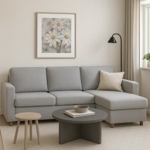 Sovesofa med oppbevaring grå - Cleo + Tekstilrens for møbler Sovesofa med oppbevaring grå - Cleo + Tekstilrens for møbler