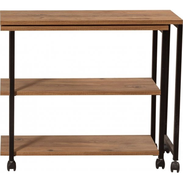 Melin sidebord - Furu/svart