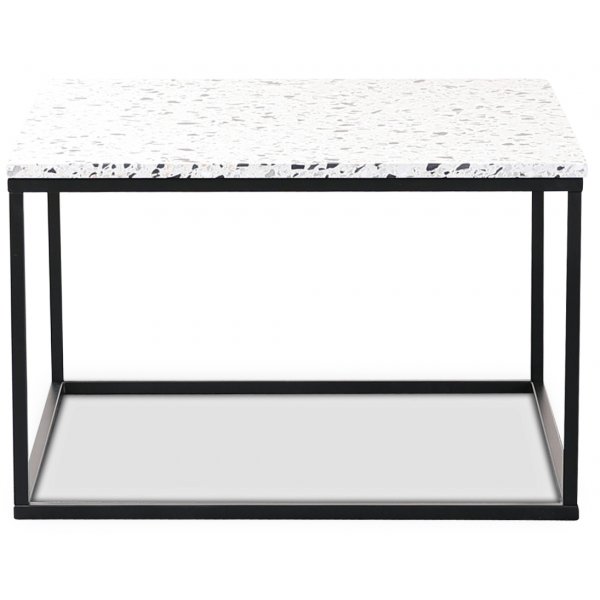 Terrazzo sofabord 75x75cm - Cosmos Terrazzo & underdel svart
