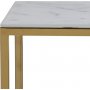 Alisma bokhylle 69,5 cm - Hvit marmor/gull