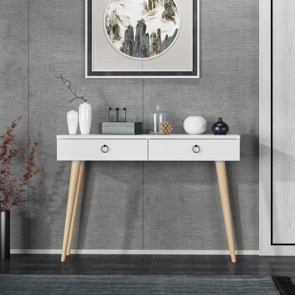 Arden avlastningsbord 72/100 x 35 cm - Hvit