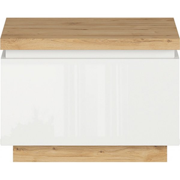 Erla nattbord - Hvit/eik Erla nattbord - Hvit/eik