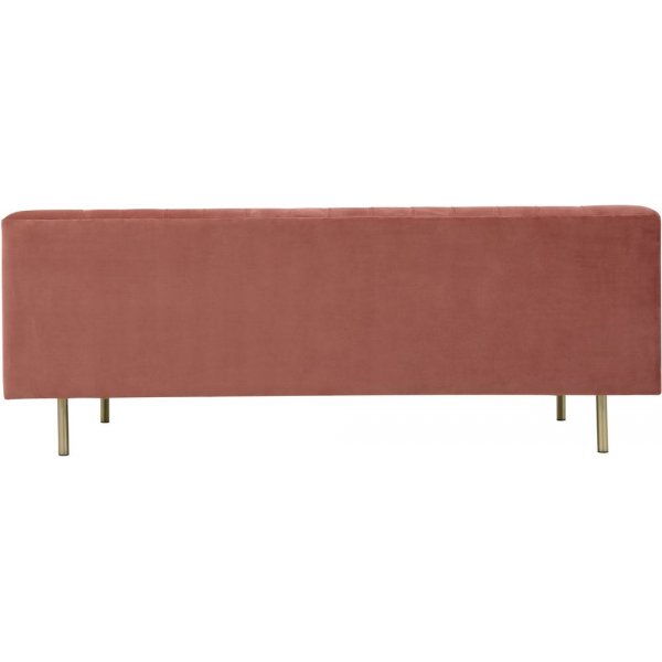 Toto 3-seters sofa - Rosa / Messing