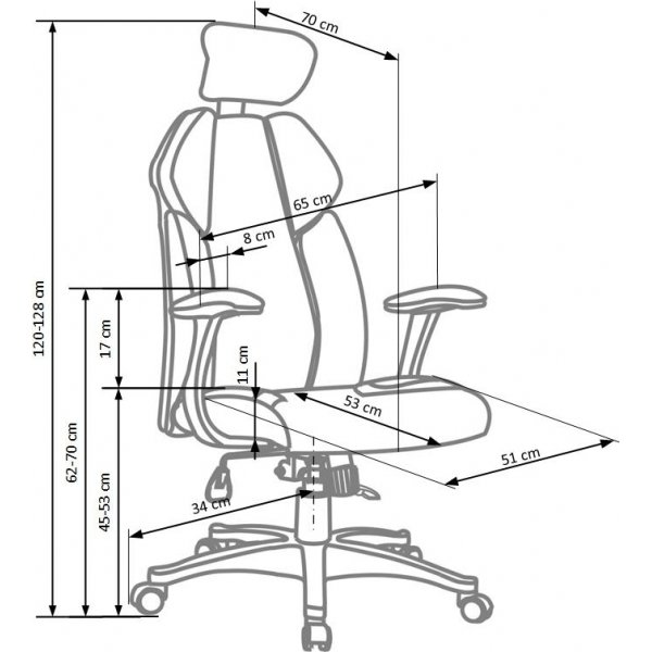 Erika kontorstol - Hvit/sort Erika kontorstol - Hvit/sort