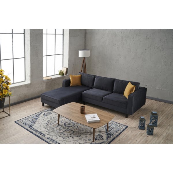 Grønnkål sofa venstre - Antrasitt fløyel Grønnkål sofa venstre - Antrasitt fløyel